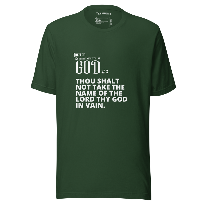 COMMANDMENT 3 MEN'S TEN COMMANDMENT TEES