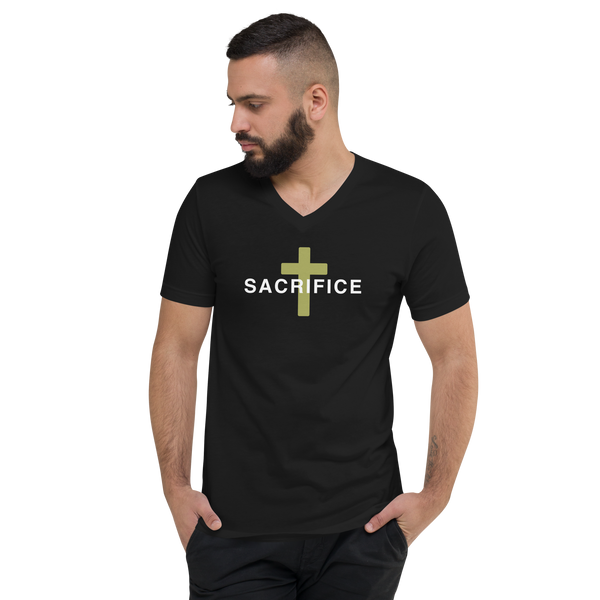 SACRIFICE V-NECK GRAPHIC TEE