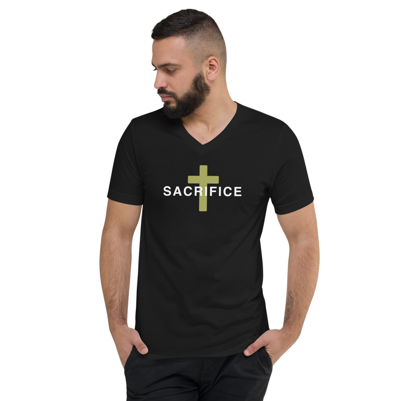 SACRIFICE V-NECK GRAPHIC TEE