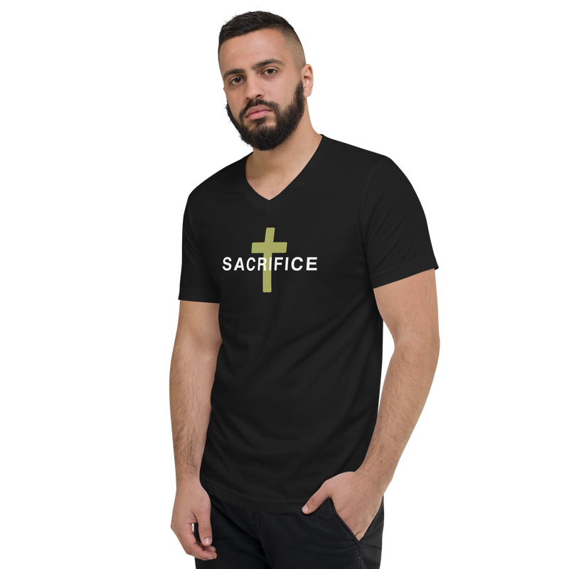 SACRIFICE V-NECK GRAPHIC TEE