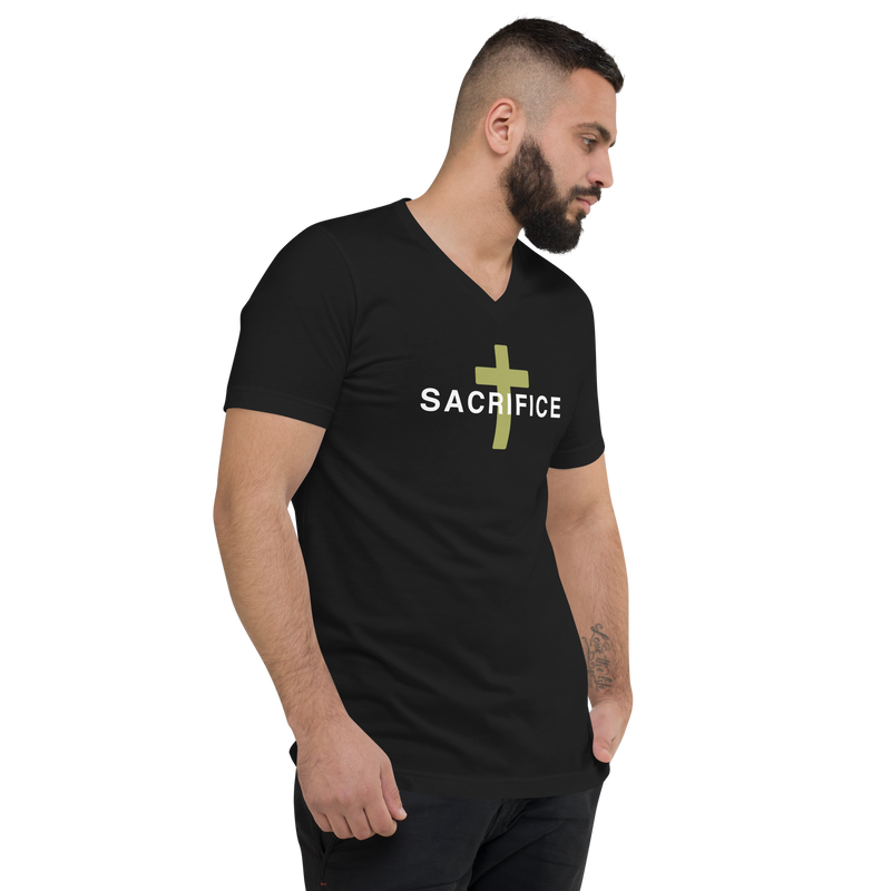 SACRIFICE V-NECK GRAPHIC TEE