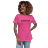 TRUE BELIEVER LOGO BLACK WOMEN'S GRAPHIC TEE