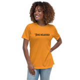 TRUE BELIEVER LOGO BLACK WOMEN'S GRAPHIC TEE