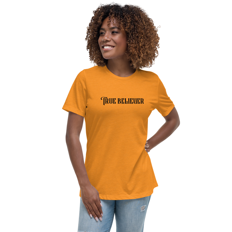 TRUE BELIEVER LOGO BLACK WOMEN'S GRAPHIC TEE