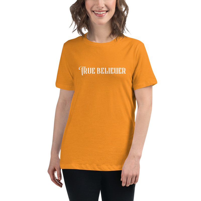 TRUE BELIEVER LOGO WHITE WOMEN'S GRAPHIC TEE