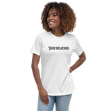 TRUE BELIEVER LOGO BLACK WOMEN'S GRAPHIC TEE